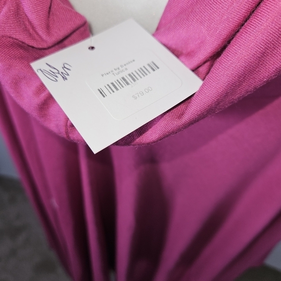 Boutique Women's Pink Cowl Neck Dolman Sleeve Long line Poncho OS - Picture 7 of 8